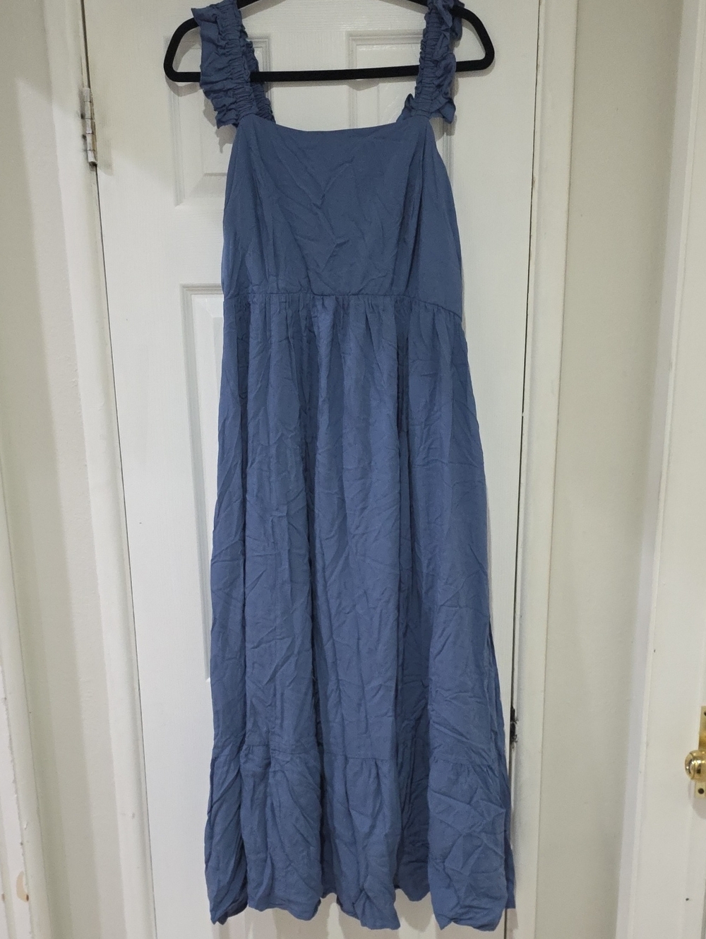 torrid Dusty Blue Ruffled Strap Maxi Dress